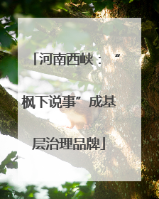 河南西峡：“枫下说事”成基层治理品牌