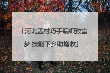 河北孟村巧手编织致富梦 技能下乡助增收