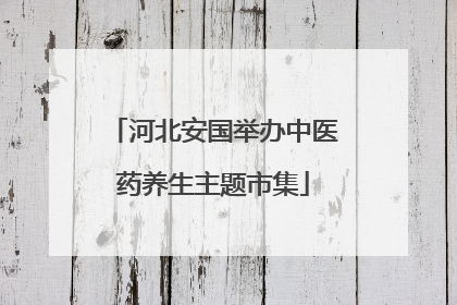 河北安国举办中医药养生主题市集