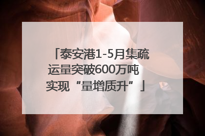 泰安港1-5月集疏运量突破600万吨 实现“量增质升”