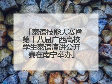 泰语技能大赛暨第十八届广西高校学生泰语演讲公开赛在南宁举办