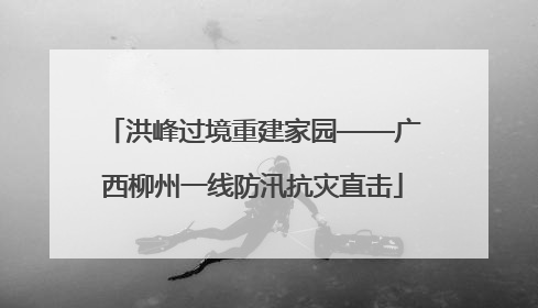 洪峰过境重建家园——广西柳州一线防汛抗灾直击
