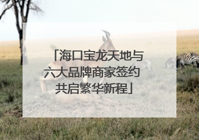 海口宝龙天地与六大品牌商家签约 共启繁华新程