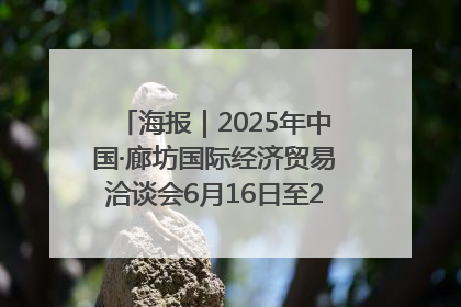 海报｜2025年中国·廊坊国际经济贸易洽谈会6月16日至20日在廊坊召开