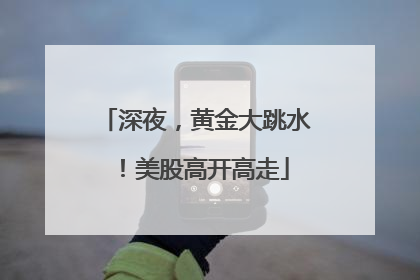 深夜，黄金大跳水！美股高开高走