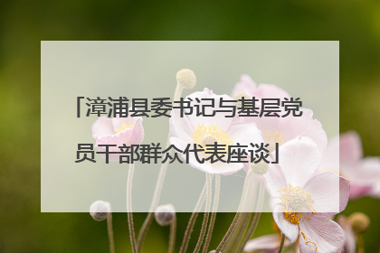 漳浦县委书记与基层党员干部群众代表座谈