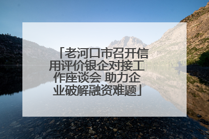 老河口市召开信用评价银企对接工作座谈会 助力企业破解融资难题