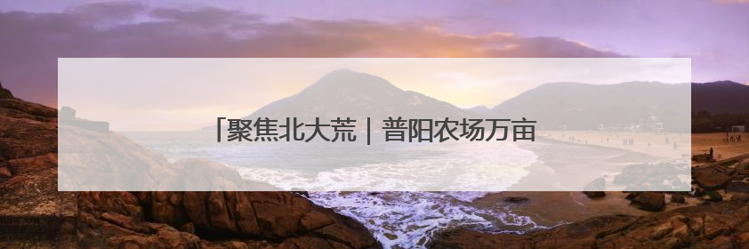 聚焦北大荒｜普阳农场万亩稻田夏管工作科技感满满