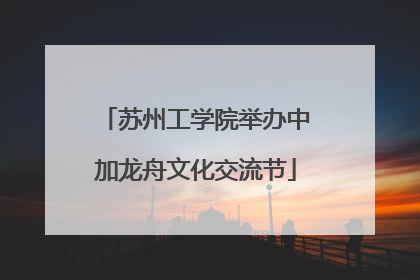 苏州工学院举办中加龙舟文化交流节