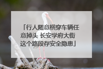 行人随意横穿车辆任意掉头 长安学府大街这个路段存安全隐患