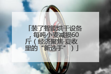 装了智能烘干设备，每吨小麦减损60斤（经济聚焦·夏收里的“新选手”）