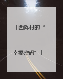 西陈村的“幸福密码”
