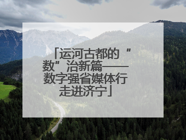 运河古都的“数”治新篇——数字强省媒体行走进济宁