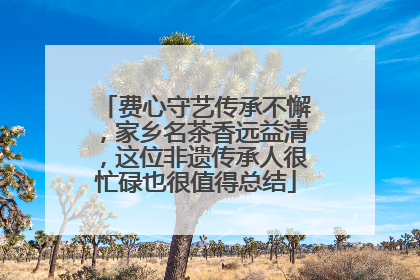 费心守艺传承不懈，家乡名茶香远益清，这位非遗传承人很忙碌也很值得总结