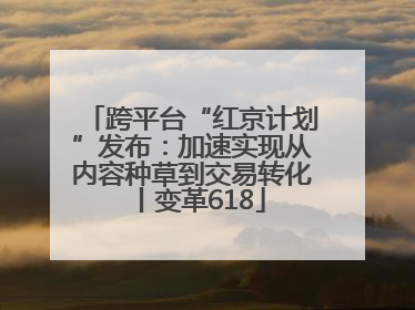 跨平台“红京计划”发布：加速实现从内容种草到交易转化丨变革618
