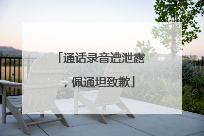 通话录音遭泄露，佩通坦致歉