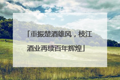 重振楚酒雄风，枝江酒业再续百年辉煌