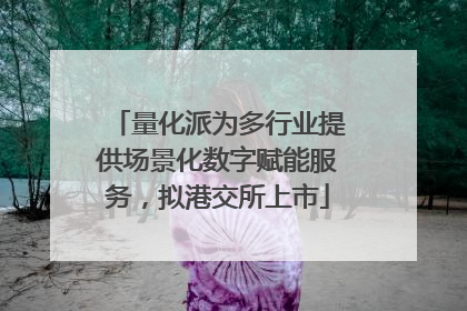 量化派为多行业提供场景化数字赋能服务，拟港交所上市