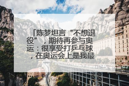 陈梦坦言“不想退役”，期待再参与奥运：很享受打乒乓球，在奥运会上是我最幸福的时候