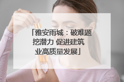 雅安雨城：破难题 挖潜力 促进建筑业高质量发展