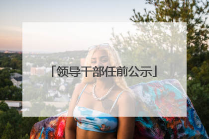领导干部任前公示
