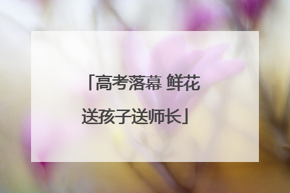 高考落幕 鲜花送孩子送师长