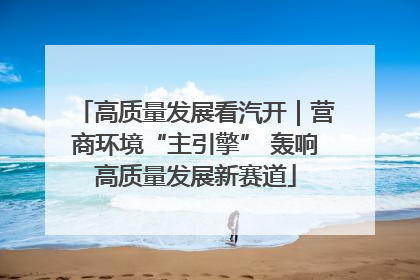 高质量发展看汽开｜营商环境“主引擎” 轰响高质量发展新赛道