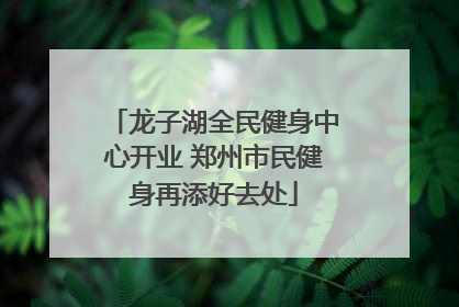 龙子湖全民健身中心开业 郑州市民健身再添好去处