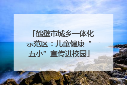 鹤壁市城乡一体化示范区：儿童健康“五小”宣传进校园
