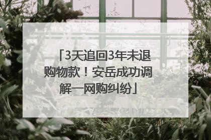3天追回3年未退购物款！安岳成功调解一网购纠纷