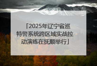 2025年辽宁省巡特警系统跨区域实战拉动演练在抚顺举行