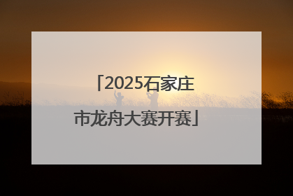 2025石家庄市龙舟大赛开赛