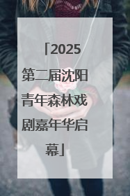 2025第二届沈阳青年森林戏剧嘉年华启幕