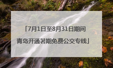 7月1日至8月31日期间 青岛开通暑期免费公交专线