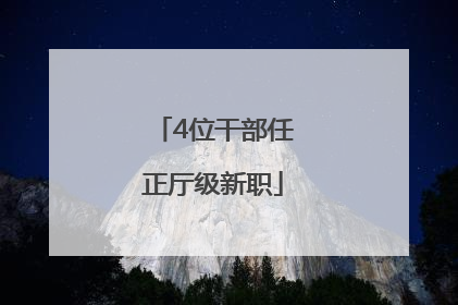 4位干部任正厅级新职