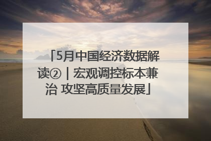 5月中国经济数据解读②｜宏观调控标本兼治 攻坚高质量发展