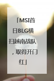 MSI首日BLG横扫越南战队，取得开门红
